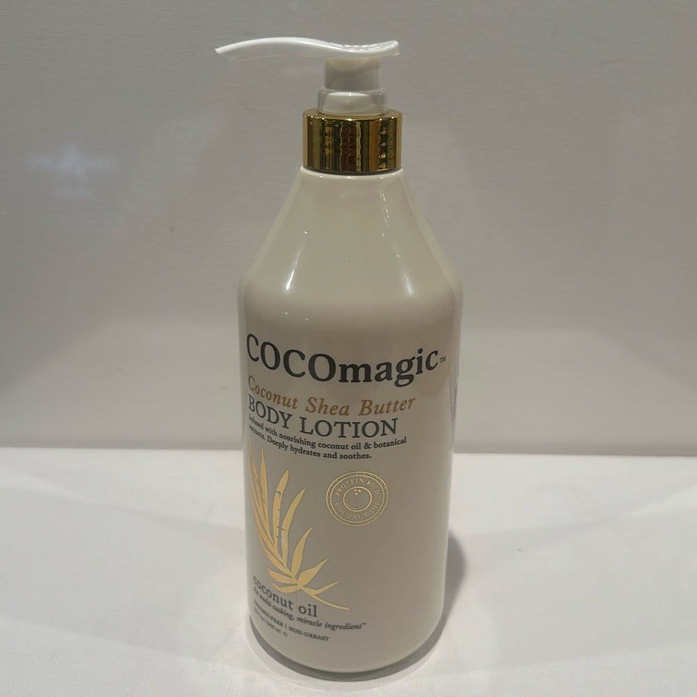 COCOmagic Coconut Shea Butter Body Lotion with coconut oil. Size 32 fl oz
